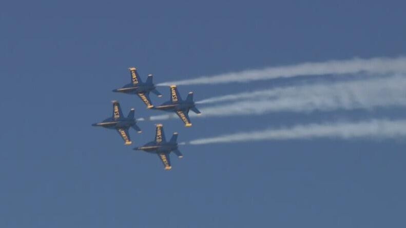 Blue Angels roar back over San Francisco after weather conditions threaten Fleet Week show — CBS Bay Area (KPIX), San Ramon Arts news