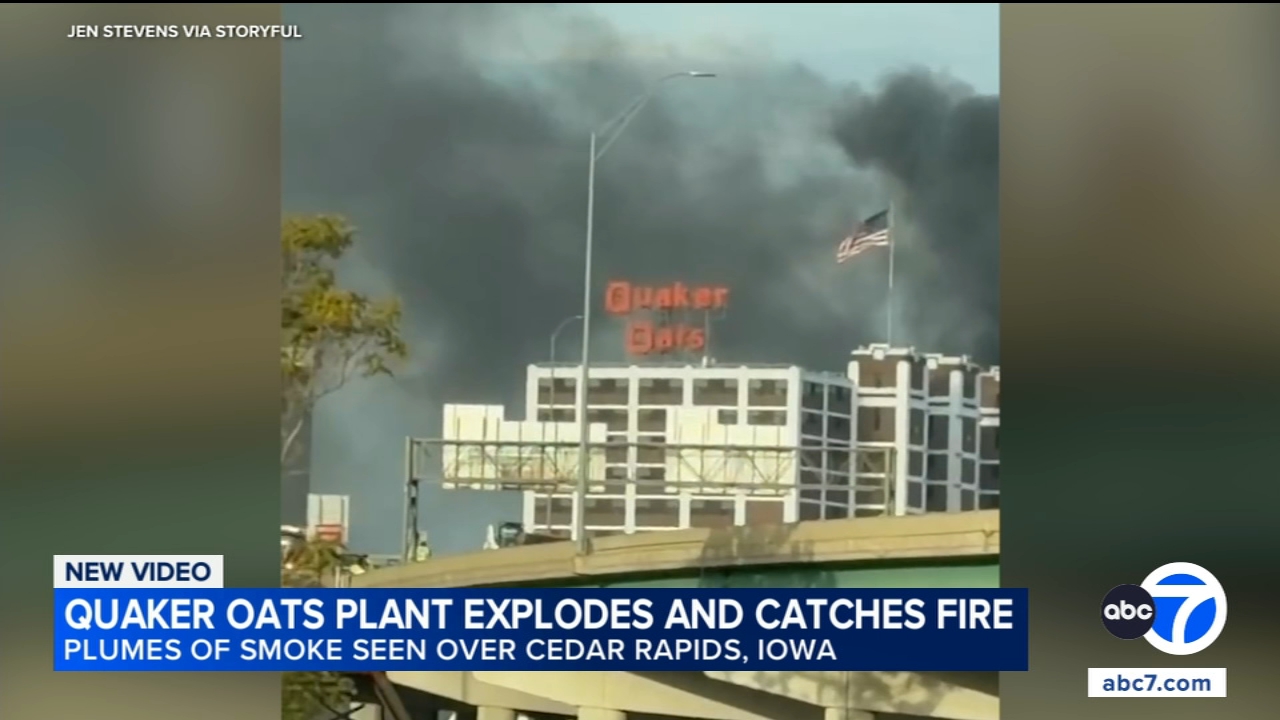 Explosion and fire erupt at Quaker Oats plant in Cedar Rapids, Iowa; no injuries
       — ABC 7 Bay Area, San Ramon Business news
