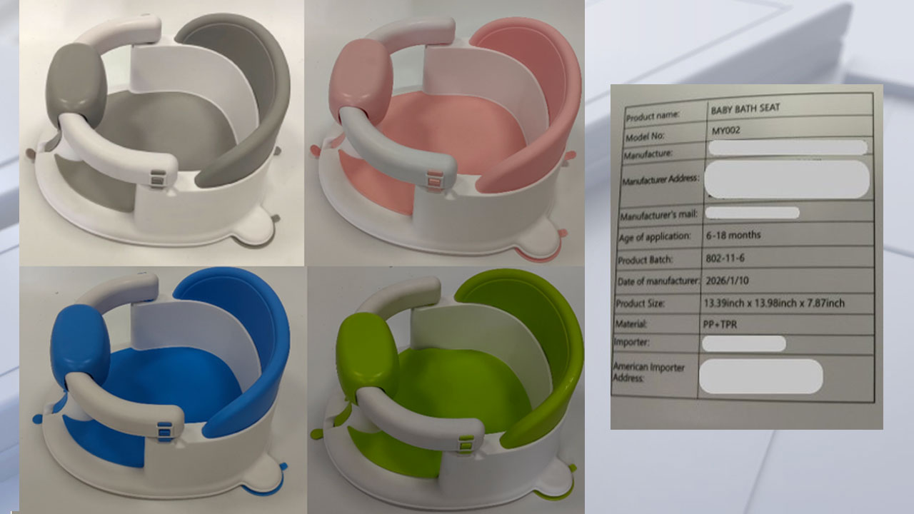 Baby bath seats sold on Amazon under recall for risk of serious injury, drowning — KTVU FOX 2 Bay Area, San Ramon Government news